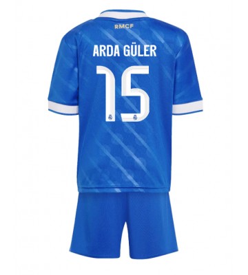Real Madrid Arda Guler #15 Dětské Alternativní Dres 2025-26 Krátký Rukáv (+ trenýrky)