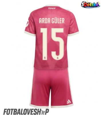 Real Madrid Arda Guler #15 Dětské Alternativní Dres 2026-27 Krátký Rukáv (+ trenýrky)