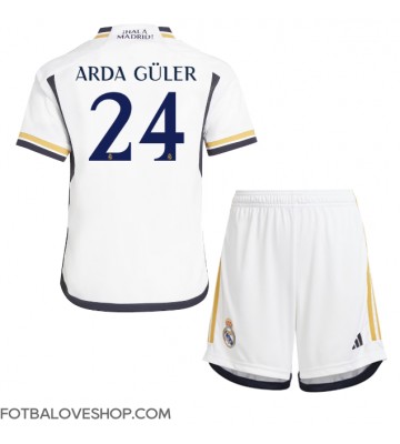 Real Madrid Arda Guler #24 Dětské Domácí Dres 2023-24 Krátký Rukáv (+ trenýrky)
