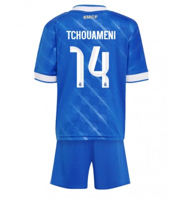 Real Madrid Aurelien Tchouameni #14 Dětské Alternativní Dres 2025-26 Krátký Rukáv (+ trenýrky)