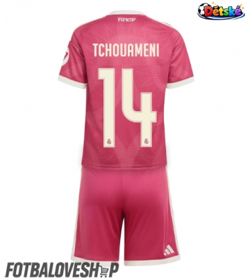 Real Madrid Aurelien Tchouameni #14 Dětské Alternativní Dres 2026-27 Krátký Rukáv (+ trenýrky)