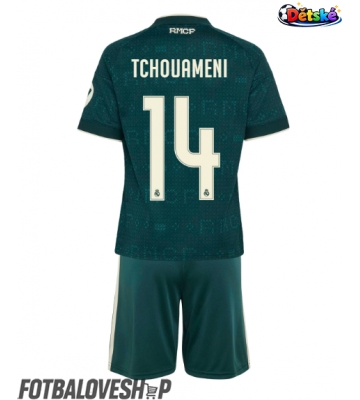 Real Madrid Aurelien Tchouameni #14 Dětské Venkovní Dres 2026-27 Krátký Rukáv (+ trenýrky)