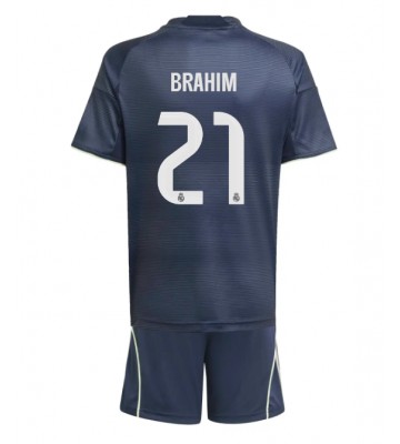 Real Madrid Brahim Diaz #21 Dětské Venkovní Dres 2025-26 Krátký Rukáv (+ trenýrky)