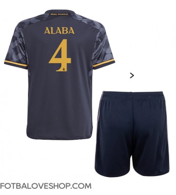 Real Madrid David Alaba #4 Dětské Venkovní Dres 2023-24 Krátký Rukáv (+ trenýrky)