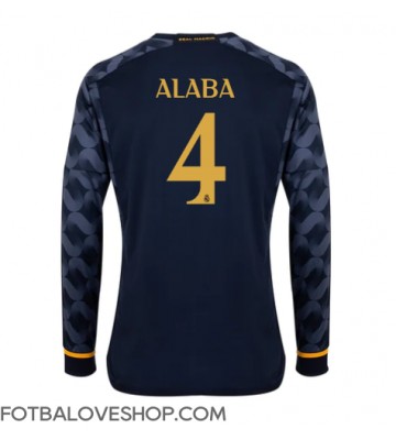 Real Madrid David Alaba #4 Venkovní Dres 2023-24 Dlouhý Rukáv