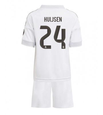 Real Madrid Dean Huijsen #24 Dětské Domácí Dres 2025-26 Krátký Rukáv (+ trenýrky)