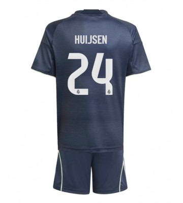 Real Madrid Dean Huijsen #24 Dětské Venkovní Dres 2025-26 Krátký Rukáv (+ trenýrky)