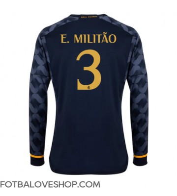 Real Madrid Eder Militao #3 Venkovní Dres 2023-24 Dlouhý Rukáv