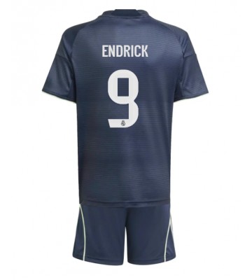 Real Madrid Endrick #9 Dětské Venkovní Dres 2025-26 Krátký Rukáv (+ trenýrky)