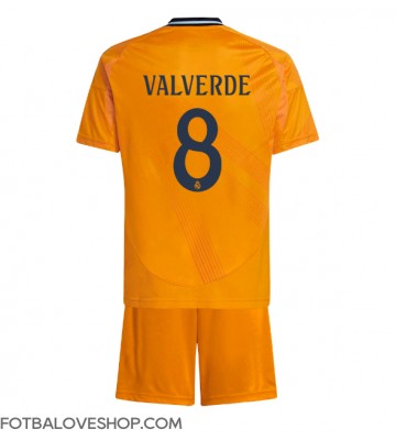 Real Madrid Federico Valverde #8 Dětské Venkovní Dres 2024-25 Krátký Rukáv (+ trenýrky)