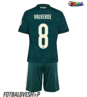 Real Madrid Federico Valverde #8 Dětské Venkovní Dres 2026-27 Krátký Rukáv (+ trenýrky)