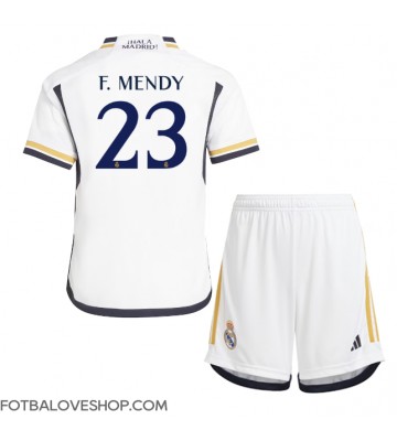 Real Madrid Ferland Mendy #23 Dětské Domácí Dres 2023-24 Krátký Rukáv (+ trenýrky)