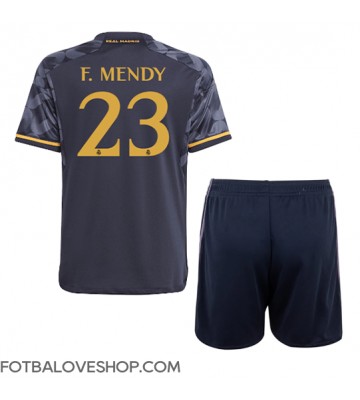 Real Madrid Ferland Mendy #23 Dětské Venkovní Dres 2023-24 Krátký Rukáv (+ trenýrky)