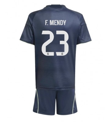 Real Madrid Ferland Mendy #23 Dětské Venkovní Dres 2025-26 Krátký Rukáv (+ trenýrky)