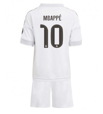 Real Madrid Kylian Mbappe #10 Dětské Domácí Dres 2025-26 Krátký Rukáv (+ trenýrky)