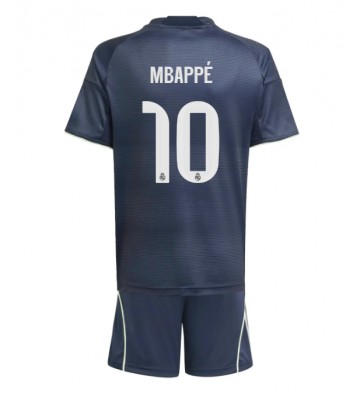 Real Madrid Kylian Mbappe #10 Dětské Venkovní Dres 2025-26 Krátký Rukáv (+ trenýrky)
