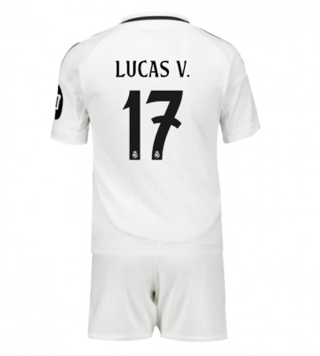 Real Madrid Lucas Vazquez #17 Dětské Domácí Dres 2024-25 Krátký Rukáv (+ trenýrky)