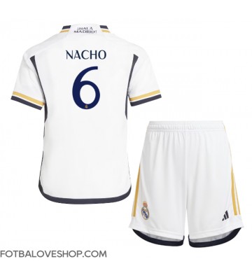 Real Madrid Nacho #6 Dětské Domácí Dres 2023-24 Krátký Rukáv (+ trenýrky)