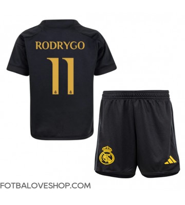 Real Madrid Rodrygo Goes #11 Dětské Alternativní Dres 2023-24 Krátký Rukáv (+ trenýrky)