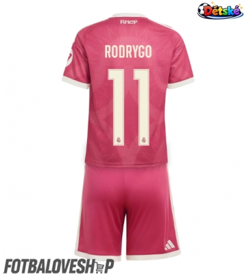 Real Madrid Rodrygo Goes #11 Dětské Alternativní Dres 2026-27 Krátký Rukáv (+ trenýrky)