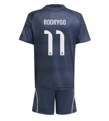 Real Madrid Rodrygo Goes #11 Dětské Venkovní Dres 2025-26 Krátký Rukáv (+ trenýrky)