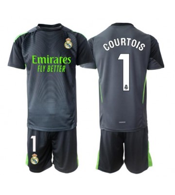 Real Madrid Thibaut Courtois #1 Brankářské Dětské Alternativní Dres 2025-26 Krátký Rukáv (+ trenýrky)