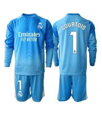 Real Madrid Thibaut Courtois #1 Brankářské Dětské Domácí Dres 2025-26 Dlouhý Rukáv (+ trenýrky)
