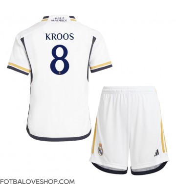 Real Madrid Toni Kroos #8 Dětské Domácí Dres 2023-24 Krátký Rukáv (+ trenýrky)