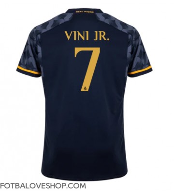 Real Madrid Vinicius Junior #7 Venkovní Dres 2023-24 Krátký Rukáv