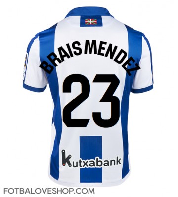Real Sociedad Brais Mendez #23 Domácí Dres 2024-25 Krátký Rukáv