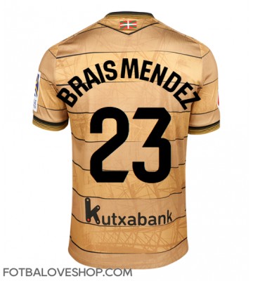 Real Sociedad Brais Mendez #23 Venkovní Dres 2024-25 Krátký Rukáv