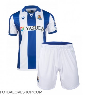 Real Sociedad Dětské Domácí Dres 2024-25 Krátký Rukáv (+ trenýrky)