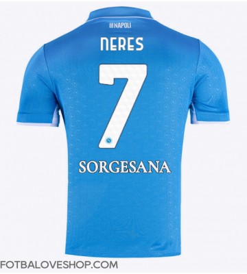 SSC Napoli David Neres #7 Domácí Dres 2024-25 Krátký Rukáv