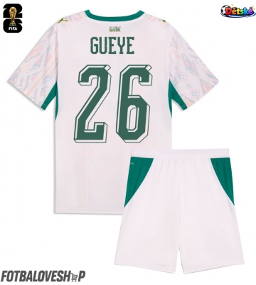 Senegal Pape Gueye #26 Dětské Domácí Dres MS 2026 Krátký Rukáv (+ trenýrky)
