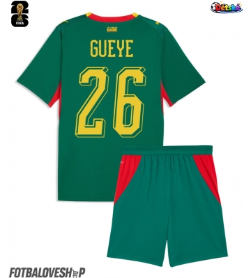Senegal Pape Gueye #26 Dětské Venkovní Dres MS 2026 Krátký Rukáv (+ trenýrky)