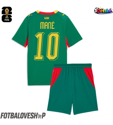 Senegal Sadio Mane #10 Dětské Venkovní Dres MS 2026 Krátký Rukáv (+ trenýrky)
