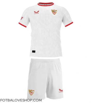 Sevilla Dětské Domácí Dres 2024-25 Krátký Rukáv (+ trenýrky)