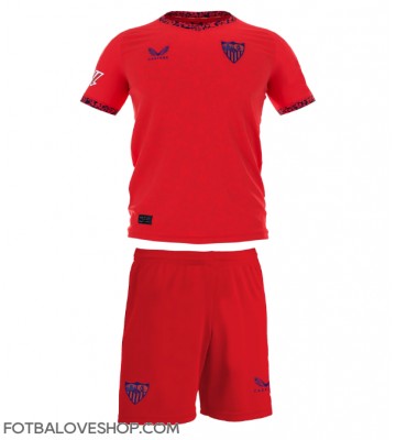 Sevilla Dětské Venkovní Dres 2024-25 Krátký Rukáv (+ trenýrky)