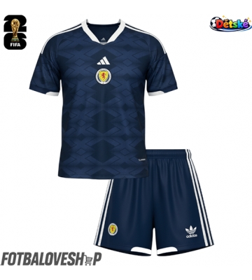 Skotsko Dětské Domácí Dres MS 2026 Krátký Rukáv (+ trenýrky)