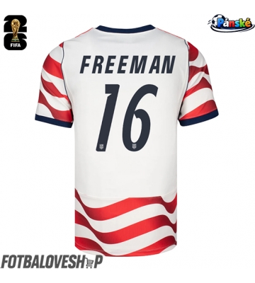 Spojené státy Alex Freeman #16 Domácí Dres MS 2026 Krátký Rukáv