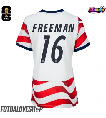 Spojené státy Alex Freeman #16 Dámské Domácí Dres MS 2026 Krátký Rukáv