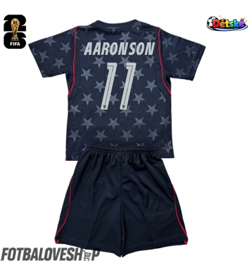 Spojené státy Brenden Aaronson #11 Dětské Venkovní Dres MS 2026 Krátký Rukáv (+ trenýrky)