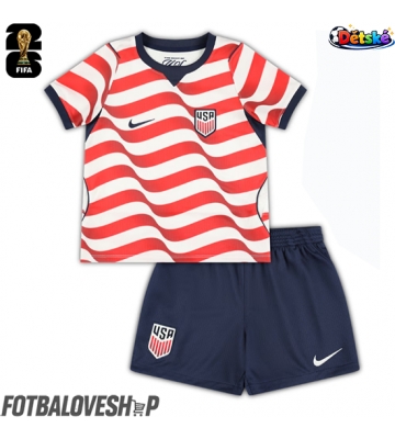 Spojené státy Dětské Domácí Dres MS 2026 Krátký Rukáv (+ trenýrky)