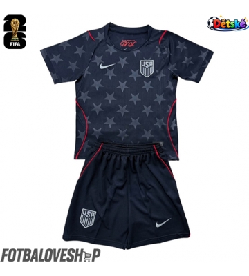 Spojené státy Dětské Venkovní Dres MS 2026 Krátký Rukáv (+ trenýrky)