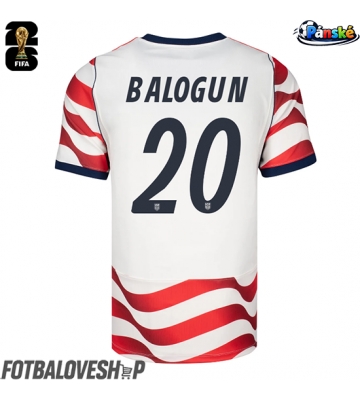 Spojené státy Folarin Balogun #20 Domácí Dres MS 2026 Krátký Rukáv