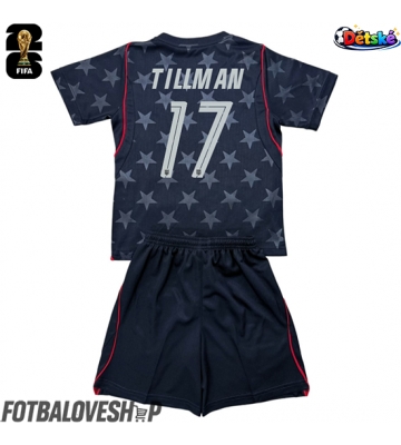Spojené státy Malik Tillman #17 Dětské Venkovní Dres MS 2026 Krátký Rukáv (+ trenýrky)