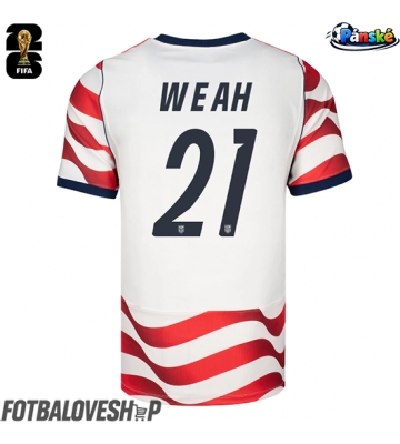 Spojené státy Timothy Weah #21 Domácí Dres MS 2026 Krátký Rukáv