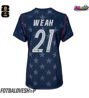 Spojené státy Timothy Weah #21 Dámské Venkovní Dres MS 2026 Krátký Rukáv