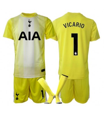 Tottenham Hotspur Guglielmo Vicario #1 Brankářské Dětské Alternativní Dres 2025-26 Krátký Rukáv (+ trenýrky)