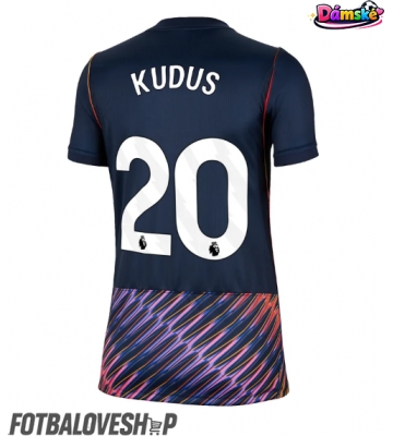 Tottenham Hotspur Mohammed Kudus #20 Dámské Venkovní Dres 2026-27 Krátký Rukáv